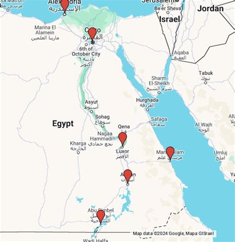 google map egypt.